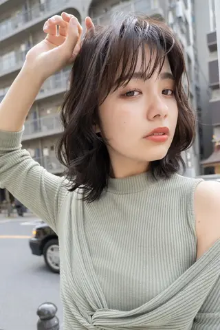 カラー ミディアム ANGELICA 吉川智昭のヘアスタイル