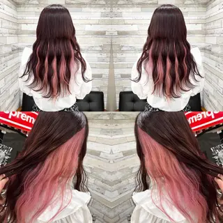 ロング カラー "PEPPU "所属・派手髪、ハイトーン ショートヘアShinのヘアスタイル