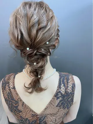 セミロング ヘアアレンジ セットサロン      ラフテル所属・大阪/ヘアアレンジ /似合わせset💐のヘアスタイル