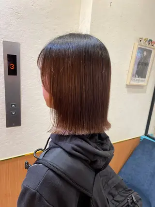 ミディアム カラー パーマ ヘアアレンジ 🌈似合わせカット/ 髪質改善/山本🌈のヘアスタイル