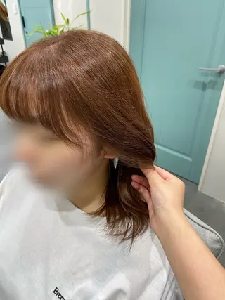 ミディアム 【coco.】hair所属・カジカワサキ/髪質 改善/クロスパーマのヘアスタイル