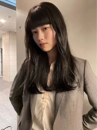 セミロング sano rikitoのヘアスタイル