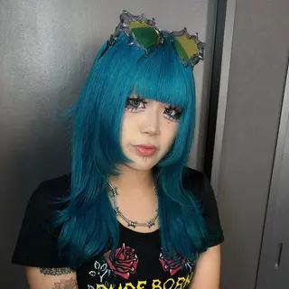 セミロング カラー ★デザインカラー ハイトーン ももか★のヘアスタイル