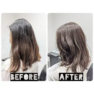 ミディアム パーマ カラー ヘアアレンジ 心斎橋難波本店 店長 THE ECT 中尾のヘアスタイル