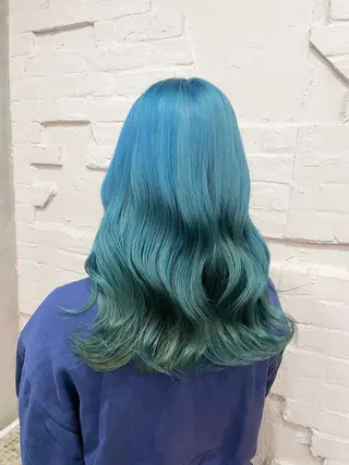 セミロング カラー ヘアアレンジ 【ピンク/韓国ヘア/ ヘアセット】亜海のヘアスタイル