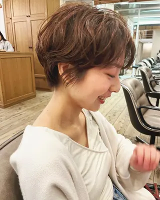 ショート ショート/ボブ/ パーマ/柏原良亮のヘアスタイル