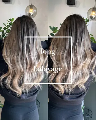 ロング 岸川 恭子のヘアスタイル