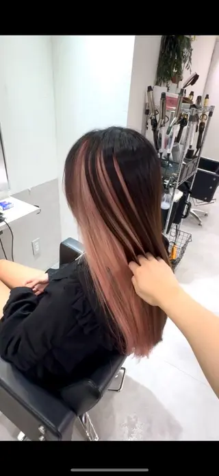 ロング カラー バレイヤージュ/ ハイライトꔛyumeのヘアスタイル