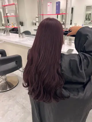 ロング カラー 女の子が好きな色 モテ暖色🎀🪽のヘアスタイル