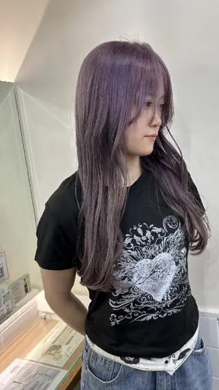 カラー 韓国風ヘアカラー🩵 Rimina💜🪽のヘアスタイル