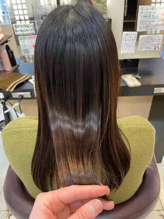 セミロング カラー ヘアアレンジ リリー /Men's/パーマのヘアスタイル