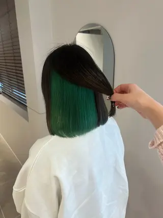 ミディアム カラー ヘアアレンジ 💕ブリーチカラー☁ 髪質改善💖サワのヘアスタイル