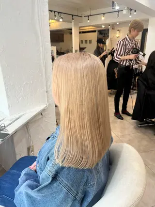 セミロング カラー 💛ハイトーン💛 りむのヘアスタイル