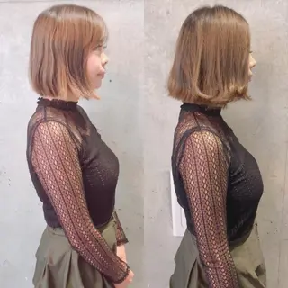 ミディアム カラー ヘアアレンジ キッズ ネイル マツエク・マツパ ACHFILO モデル募集のヘアスタイル