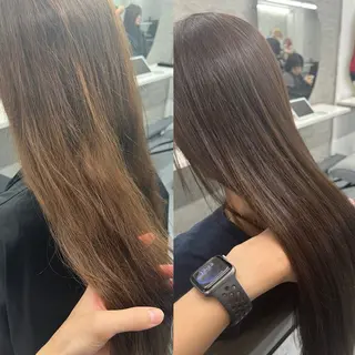 ロング 縮毛矯正／髪質改善 亀田泰生のヘアスタイル