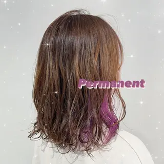 ミディアム パーマ 艶カラー asukaのヘアスタイル