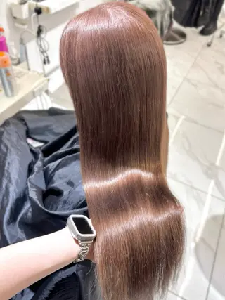 ロング カラー 盛れる顔周り×ピンク Risa🎀のヘアスタイル