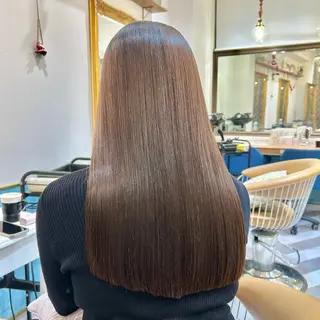 ロング カラー 髪質改善【縮毛矯正】 美髪ボブを量産する人のヘアスタイル