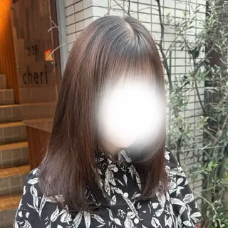 セミロング 縮毛矯正/お呼ばれ ヘア/ヘアメ｜あまにのヘアスタイル