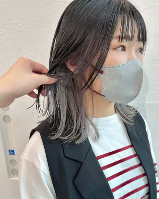 ミディアム カラー インナーカラー/レイ ヤーカット♡/マキシのヘアスタイル