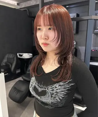 セミロング カラー 河野 いずみのヘアスタイル