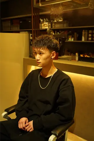 ショート パーマ メンズ GAKU 岳人のヘアスタイル