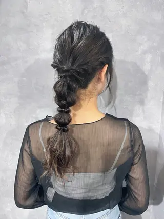 ロング ヘアアレンジ lmu by if所属・程塚 七海のヘアスタイル