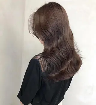 セミロング カラー nok所属・レイヤー/ベージュ/ どますず🌺のヘアスタイル