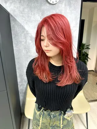 セミロング カラー 【.ico】心斎橋 飛田ゆうきのヘアスタイル