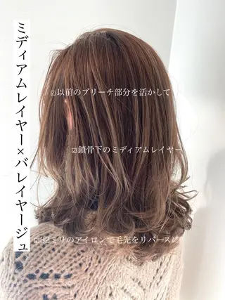 ミディアム カラー パーマ Mira 代表 SEKIのヘアスタイル
