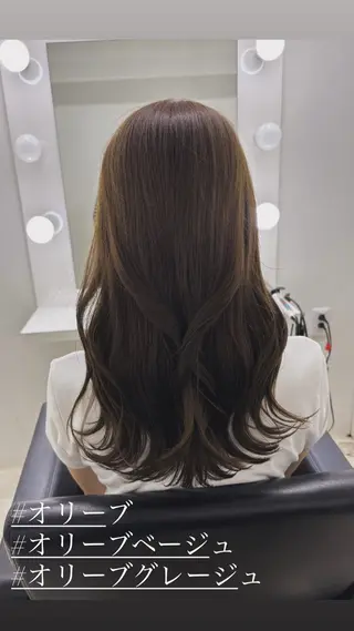 セミロング カラー 冨木 雄斗のヘアスタイル