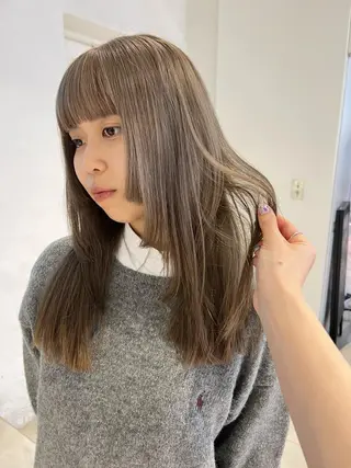 ロング カラー 顔周りカット/透明感 カラー✂️MEIのヘアスタイル