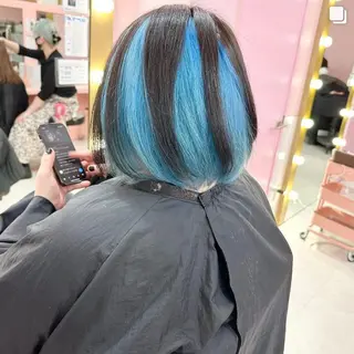 ミディアム カラー ❄️💛エクステ ブリーチ❄️yukiのヘアスタイル