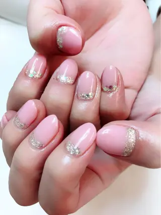 ミディアム カラー パーマ ヘアアレンジ キッズ ネイル マツエク・マツパ Sunny side nailのネイルデザイン