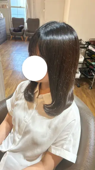 ミディアム 8.9月カットモデル ✨募集中✨河本玲奈のヘアスタイル