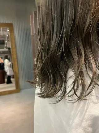 ミディアム カラー YUI🍊 ボブ/メンズパーマのヘアスタイル