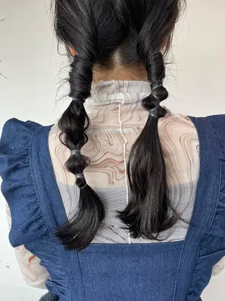 ロング ヘアアレンジ silo所属・silo MOKA 顔周りカット🦦のヘアスタイル