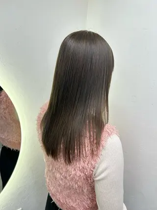 ミディアム カラー オリーブ/ 透明感カラー/れいあのヘアスタイル