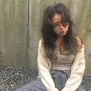 ロング 福島 純子のヘアスタイル