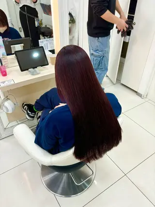 ロング カラー パーマ Ash 小岩店 ハセベのヘアスタイル