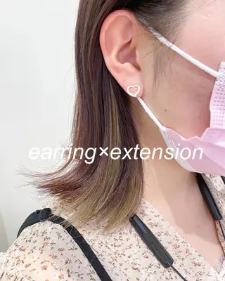 ミディアム 横浜🍒カット エクステ/RIEのヘアスタイル