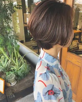ショート カラー ヘアアレンジ glad hairのヘアスタイル