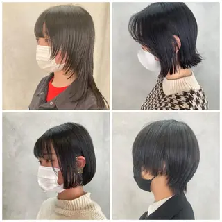 ミディアム 🟢ボブパーマ/ハー ドパーマ/大西🟢のヘアスタイル
