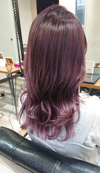 セミロング カラー ACROあべの店所属・艶カラー/インナー /グラデ/大西小百合のヘアスタイル