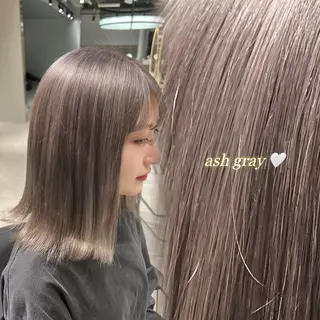 ミディアム カラー ハイトーン特化🤍/ 韓国ボブ / ハルナのヘアスタイル