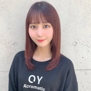 セミロング カラー ✨️美髪矯正×似合わ せ艶カラー✨藤田透のヘアスタイル