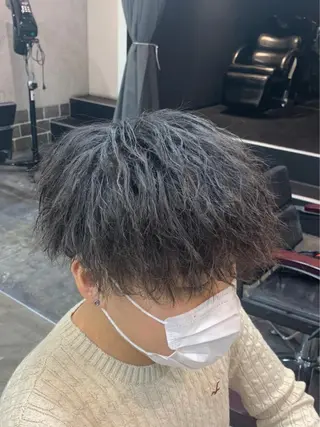 ミディアム パーマ Re.Meiro(リ・メイロ)所属・メンズカット/ 沖縄市/村田亮太のヘアスタイル