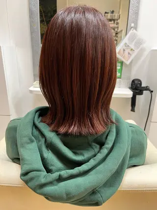 ミディアム カラー ヘアケアベースウィズ所属・柳川 玲也のヘアスタイル