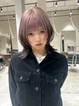 カラー nehus nagaoka所属・🖤複雑履歴ブリーチ Mizuki 🖤のヘアスタイル
