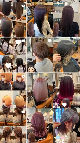 カラー なかじま ささらのヘアスタイル